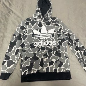 Adidas grey camo hoodie